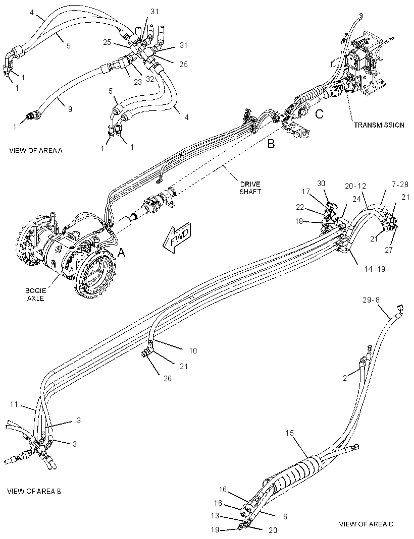 LINES GP-DIFFERENTIAL LOCK 3885575 CAT
