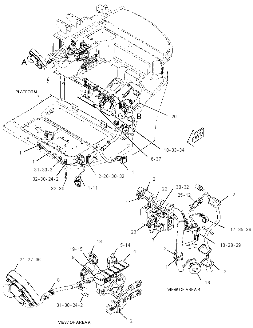 Проводка консоли 3705350 CAT