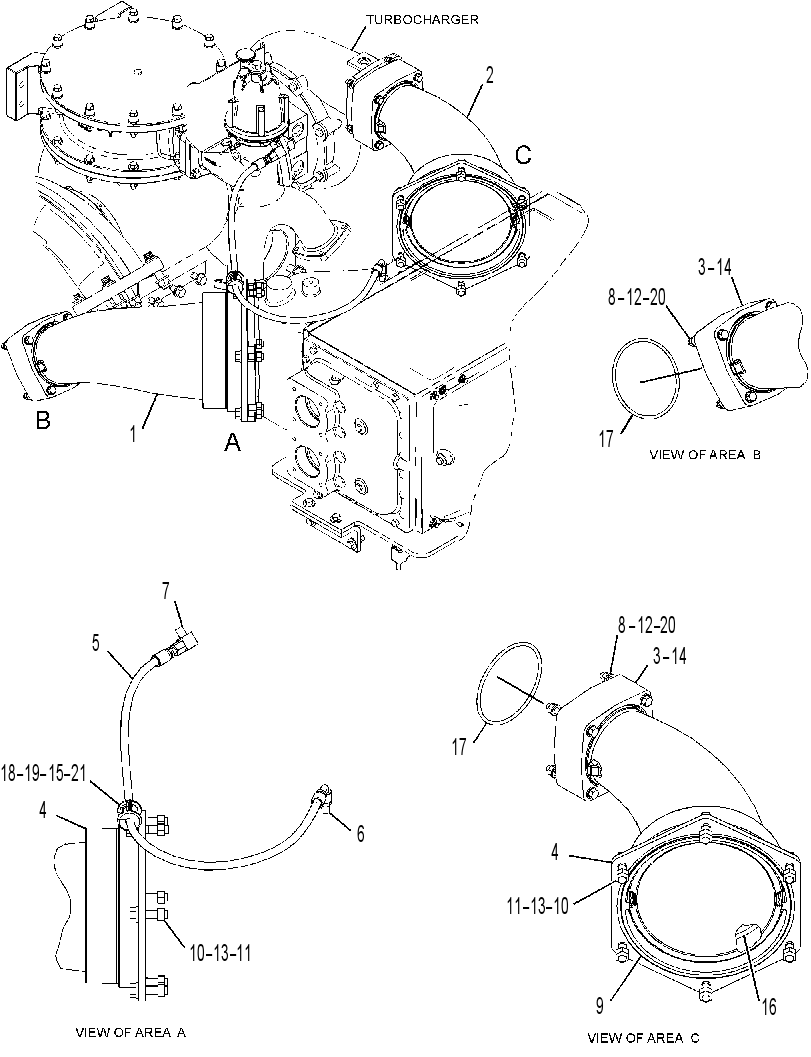 LINES GP-AFTERCOOLER AIR 3849197 CAT