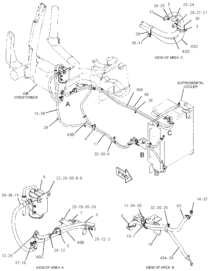 LINES GP-HEATER & AIR COND 3872358 CAT