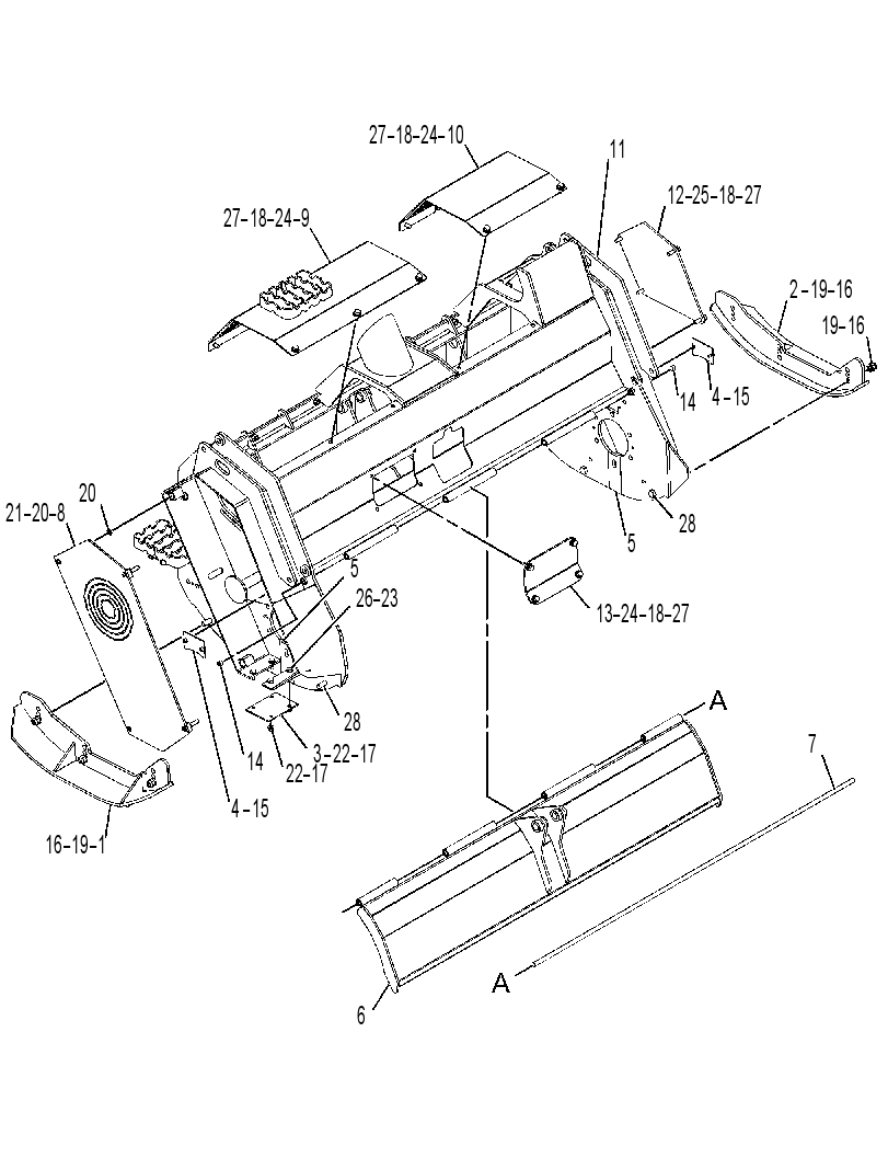 FRAME GP-MULCHING HEAD 3826245 CAT