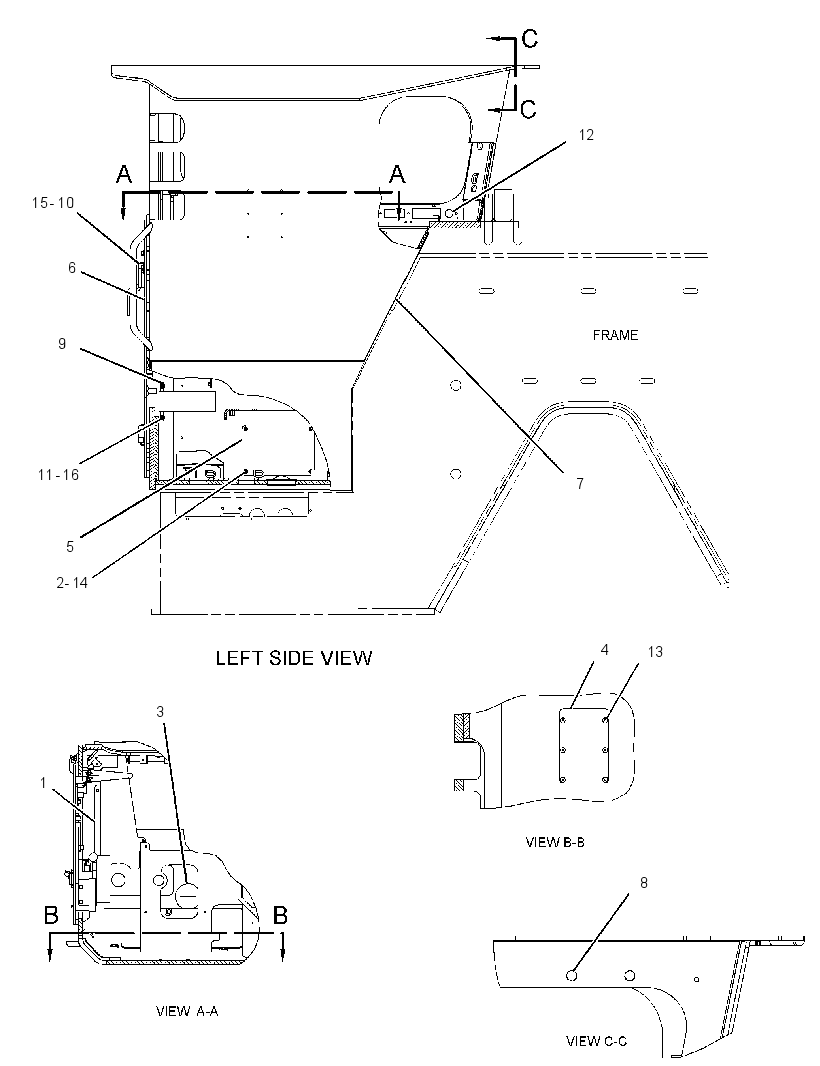 CAB GP-OPEN ROPS 2848027 CAT