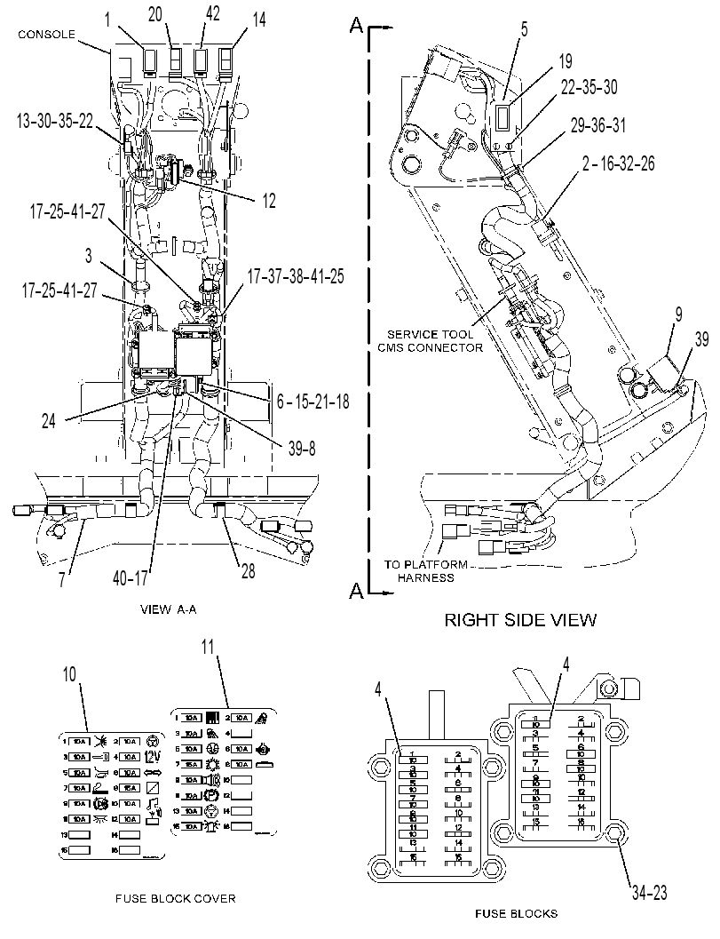 WIRING GP-STEERING CONSOLE 1595855 CAT