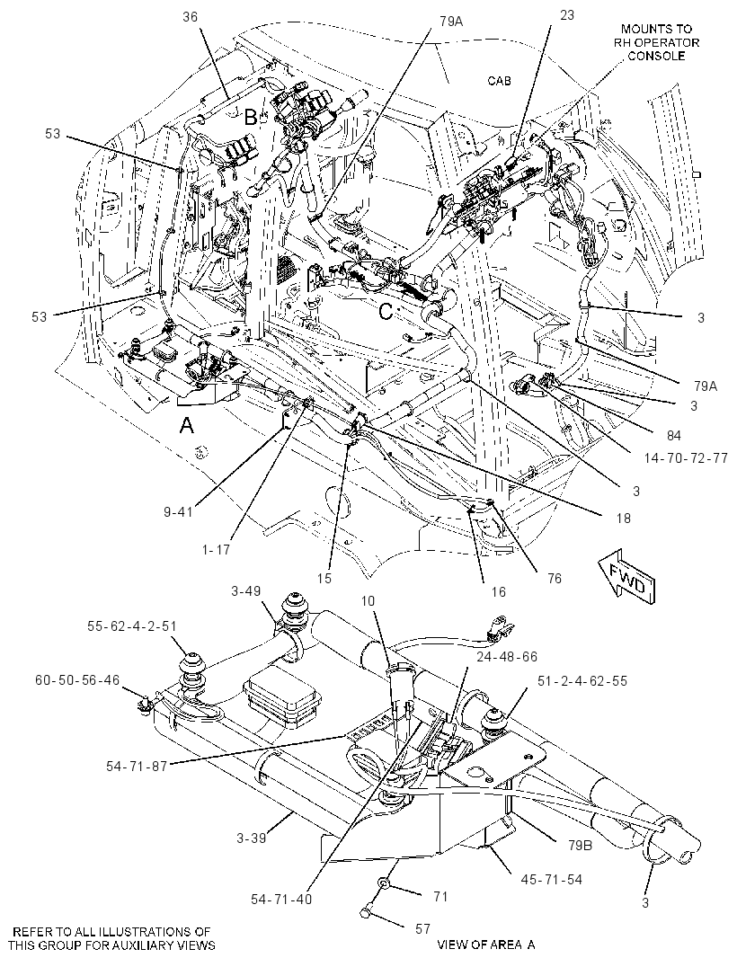 Проводка площадки 3315440 CAT
