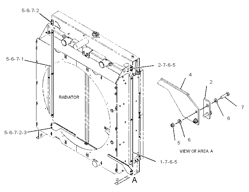 KIT-RADIATOR SUPPORT 3652304 CAT