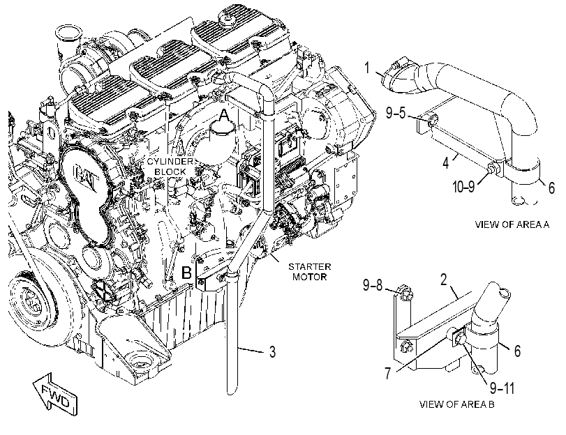 Система отвода газов 4348276 CAT
