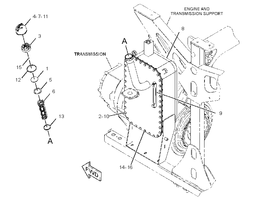 TANK GP-TRANSMISSION 3502216 CAT