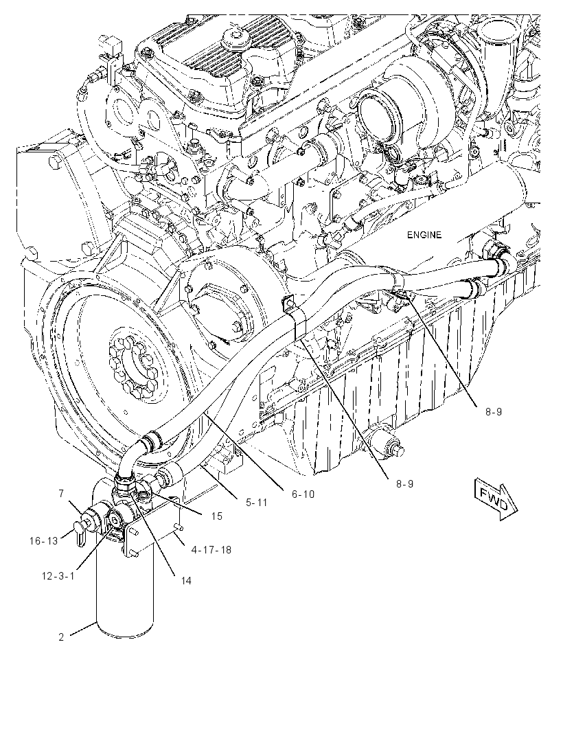 FILTER & MTG GP-ENGINE OIL 3687710 CAT
