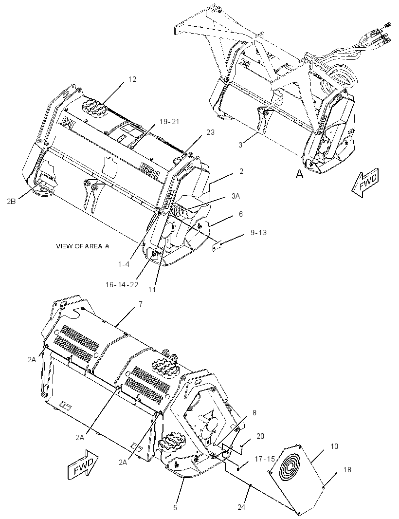 FRAME GP-MULCHING HEAD 2475845 CAT