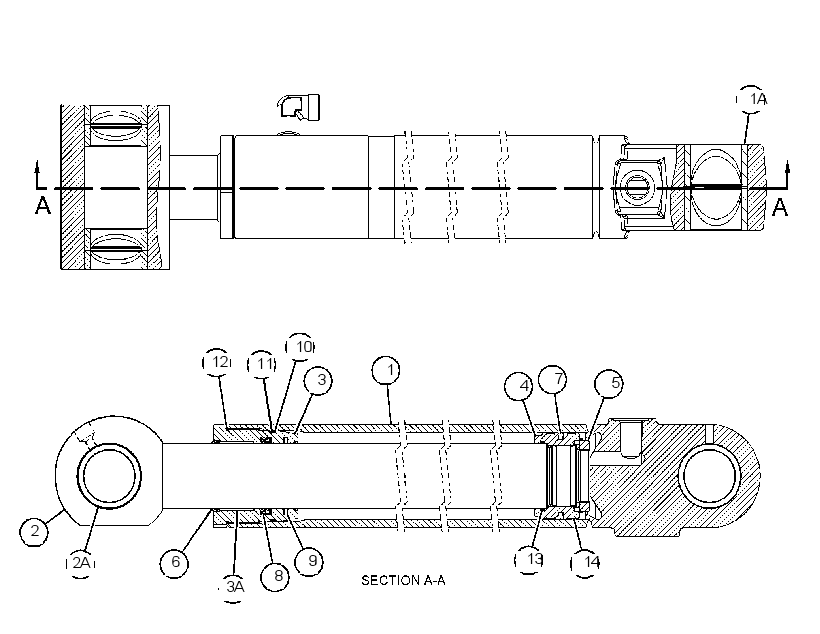 Цилиндр ковша 3750719 CAT