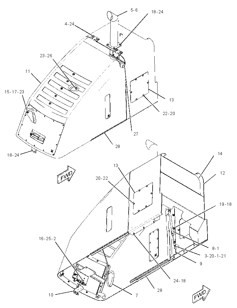 Кожух двигателя 2838430 CAT
