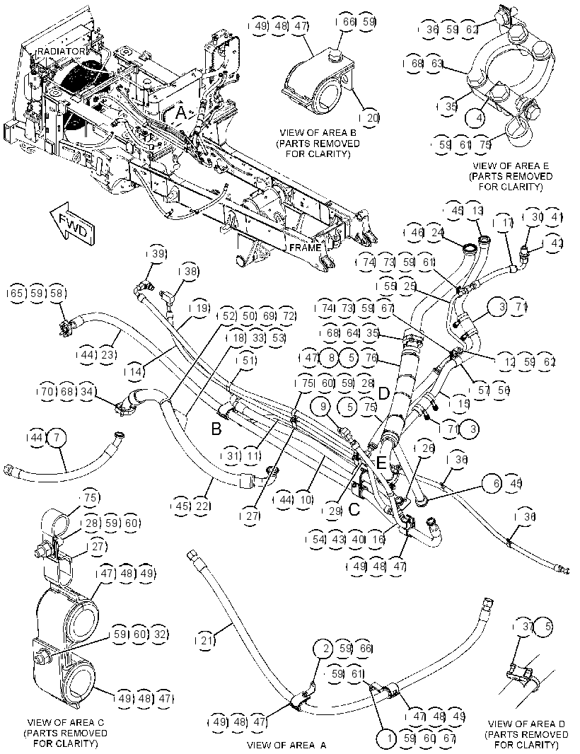 Трубопроводы насоса 3619375 CAT
