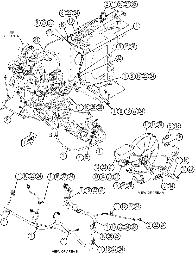 Проводка двигателя 3519865 CAT