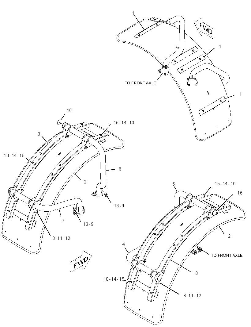 FENDER & SUPPORT GP 2620412 CAT