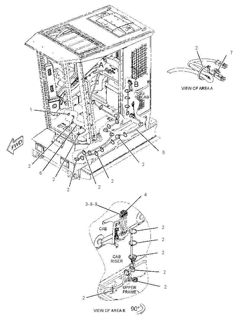 WIRING GP-CAB RISER 3800980 CAT