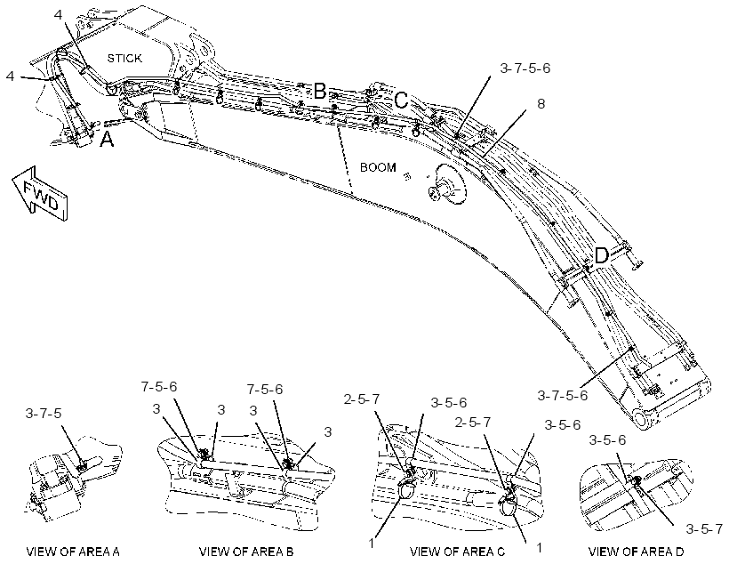 WIRING GP-HARVESTER HEAD 3768195 CAT