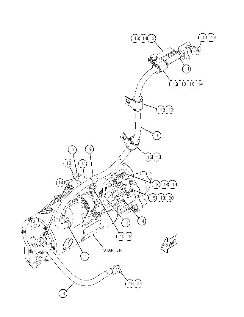 CABLE GP-STARTING MOTOR 3803025 CAT