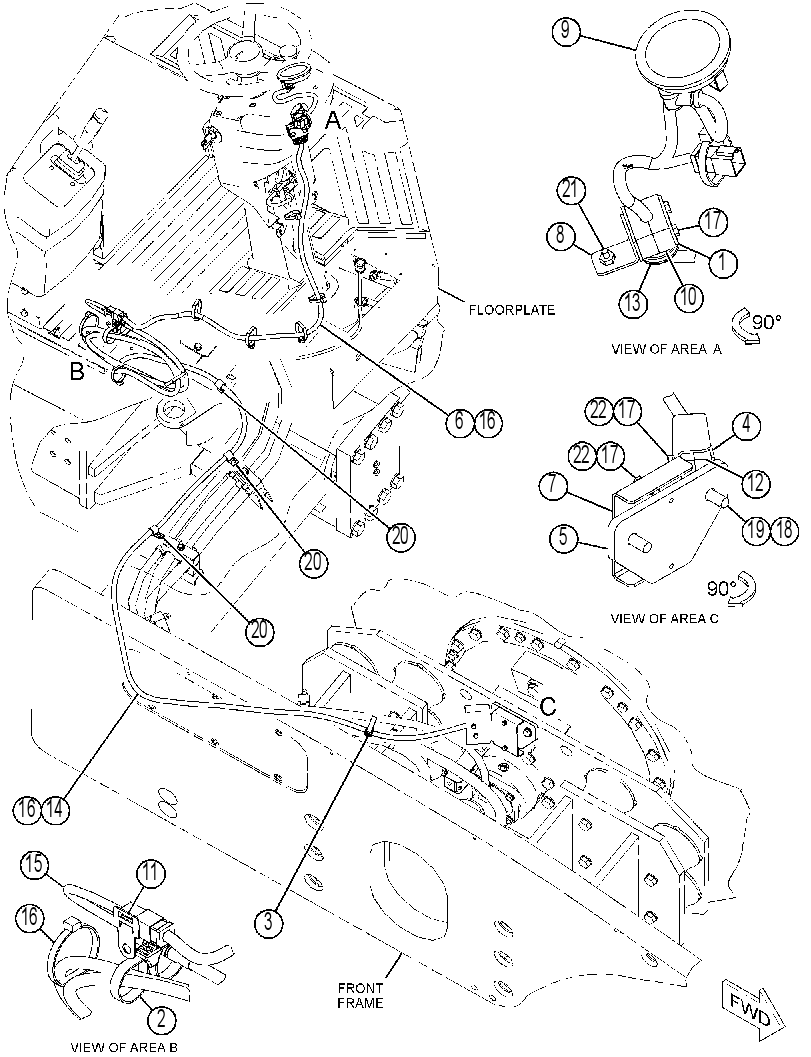 Проводка датчиков 3514556 CAT