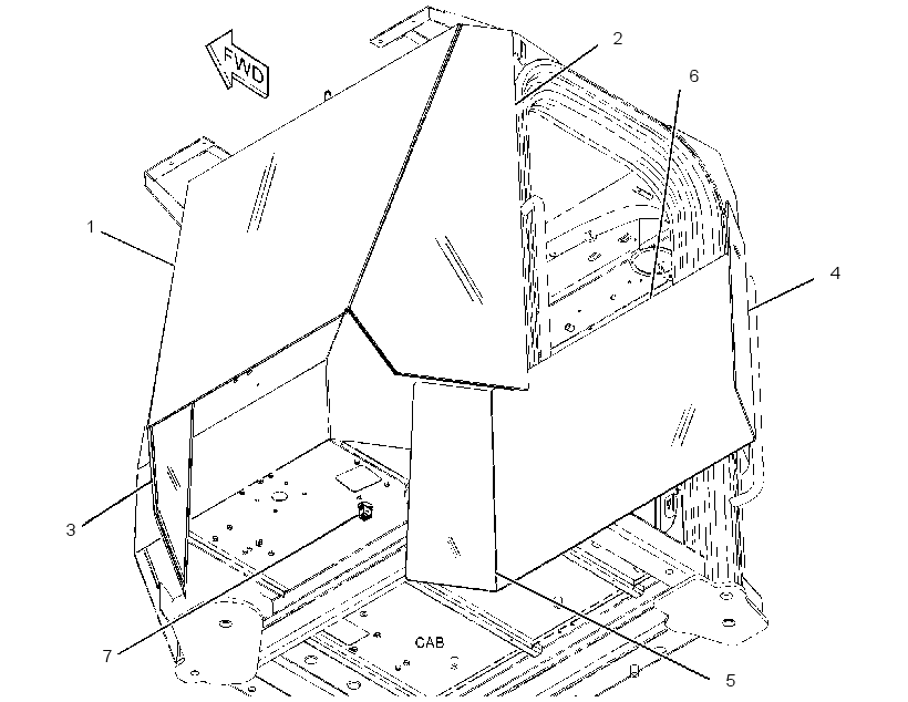 Окно кабины 3915304 CAT