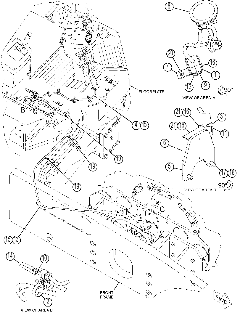 Проводка датчиков 3514557 CAT