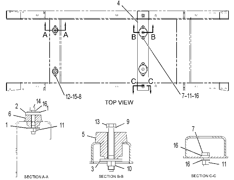 MOUNTING GP-BEAM 2556676 CAT