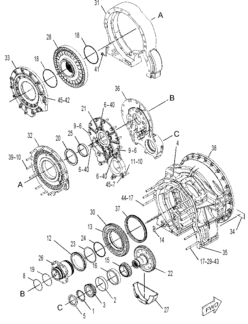 HOUSING GP-TORQUE CONVERTER 4187978 CAT