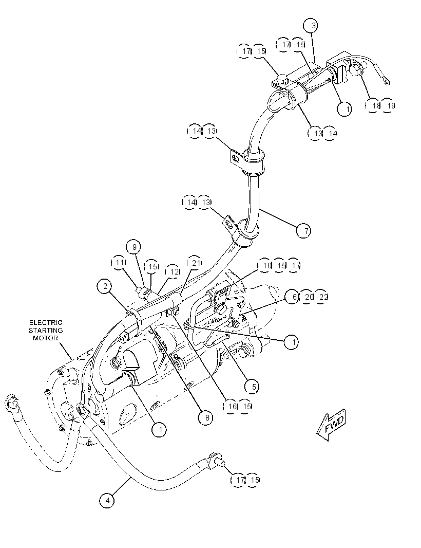 CABLE GP-STARTING MOTOR 3803027 CAT