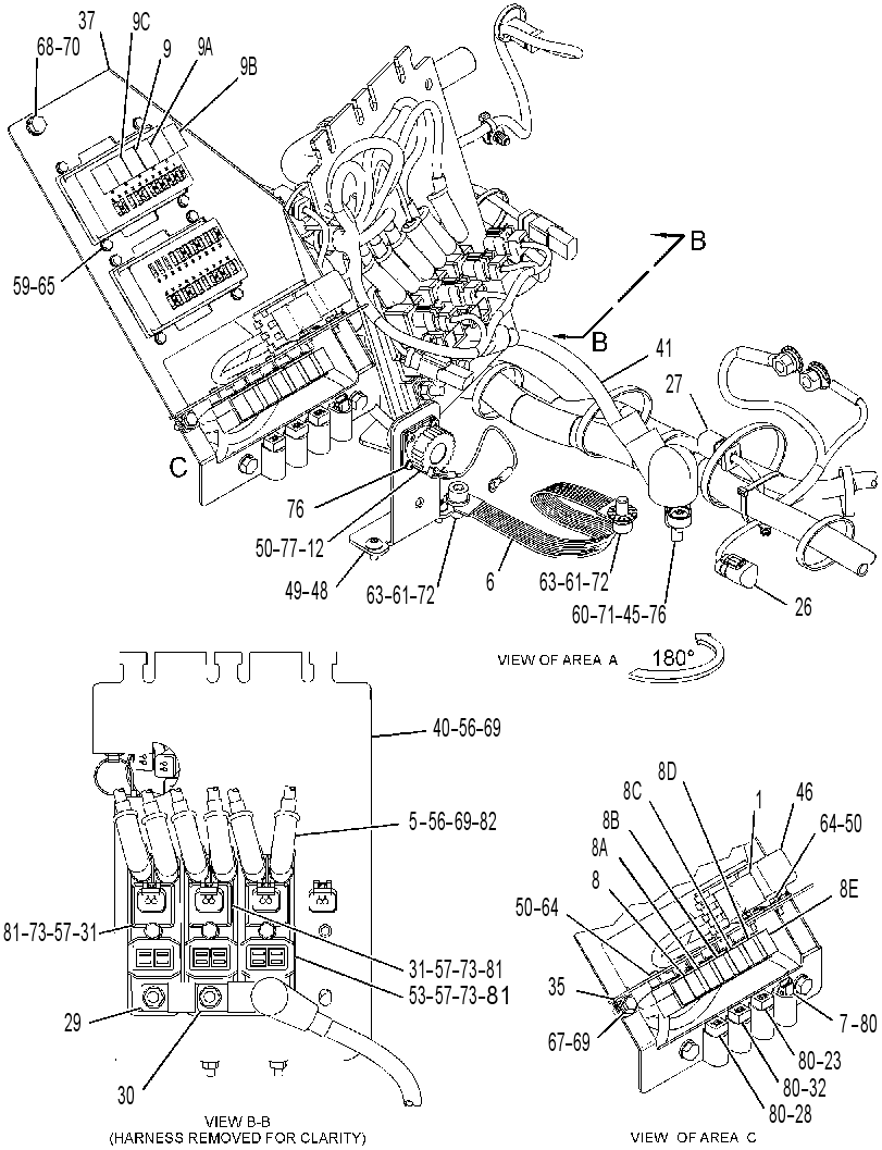 Проводка площадки 3315442 CAT