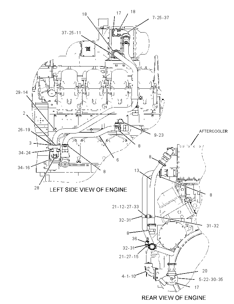 LINES GP-AUXILIARY FRESH WATER 3328967 CAT