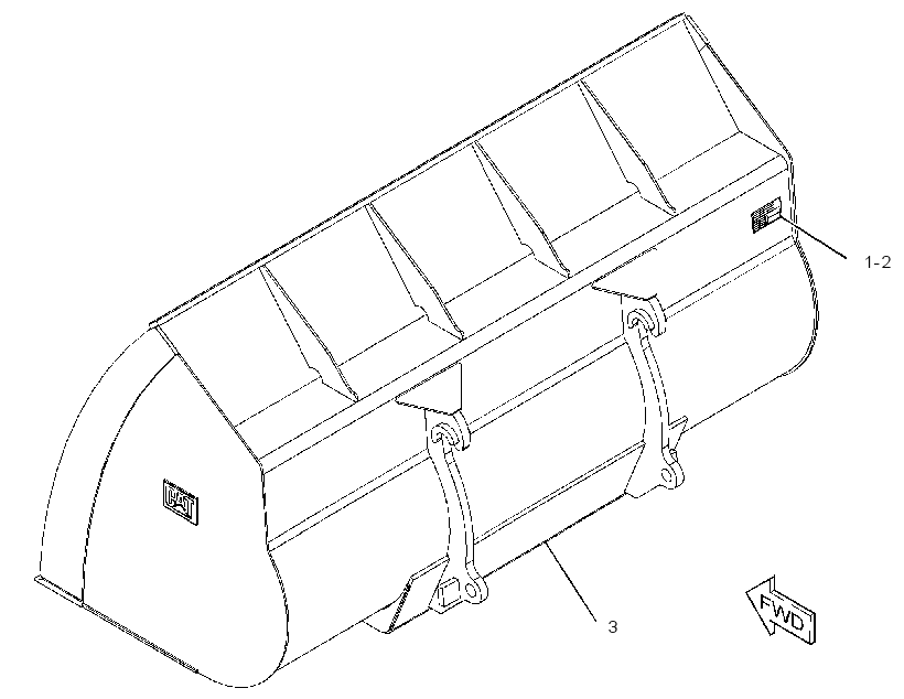 BUCKET GP-LIGHT MATERIAL 4306777 CAT