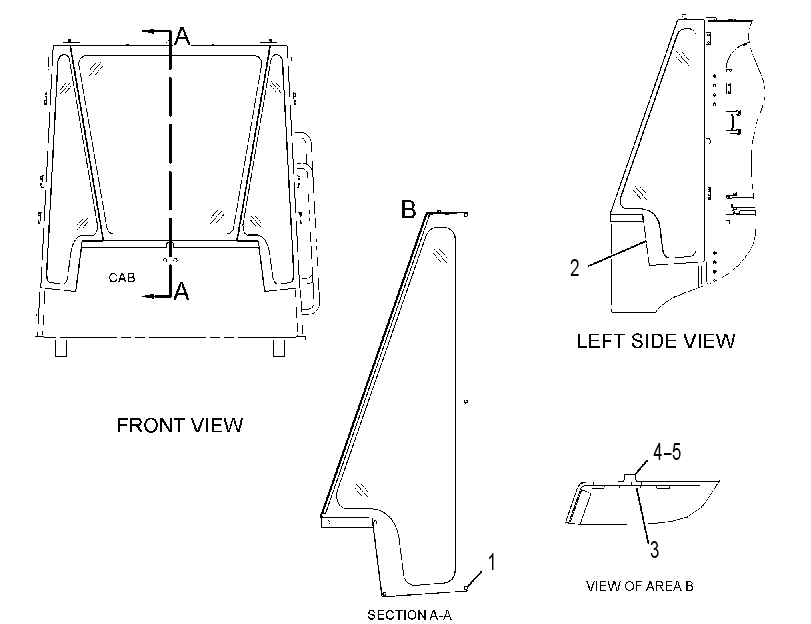 FRAME GP-WINDOW 3723896 CAT