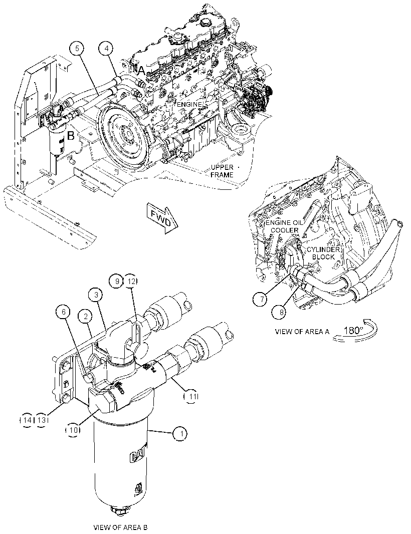 FILTER & MTG GP-ENGINE OIL 4245451 CAT