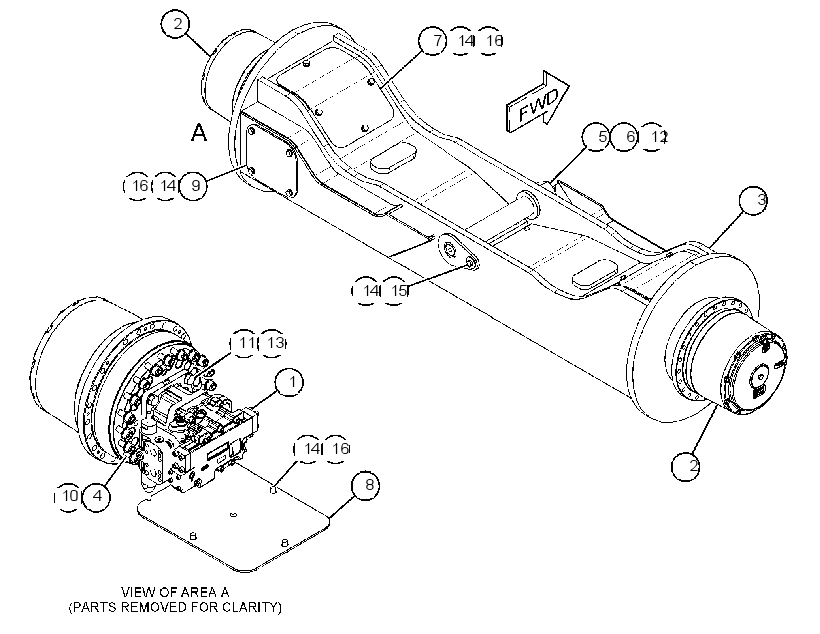 AXLE AR-REAR 3958211 CAT