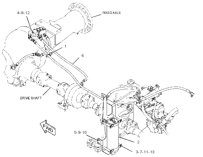 LINES GP-DIFF LOCK & PARK BK 3541785 CAT