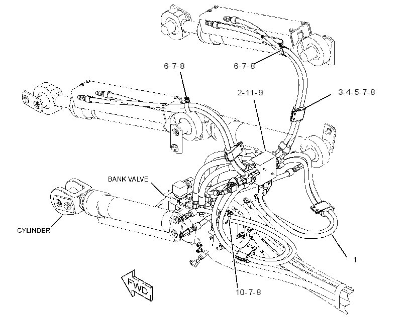 LINES GP-LIFT & TILT CYLINDER 3541796 CAT