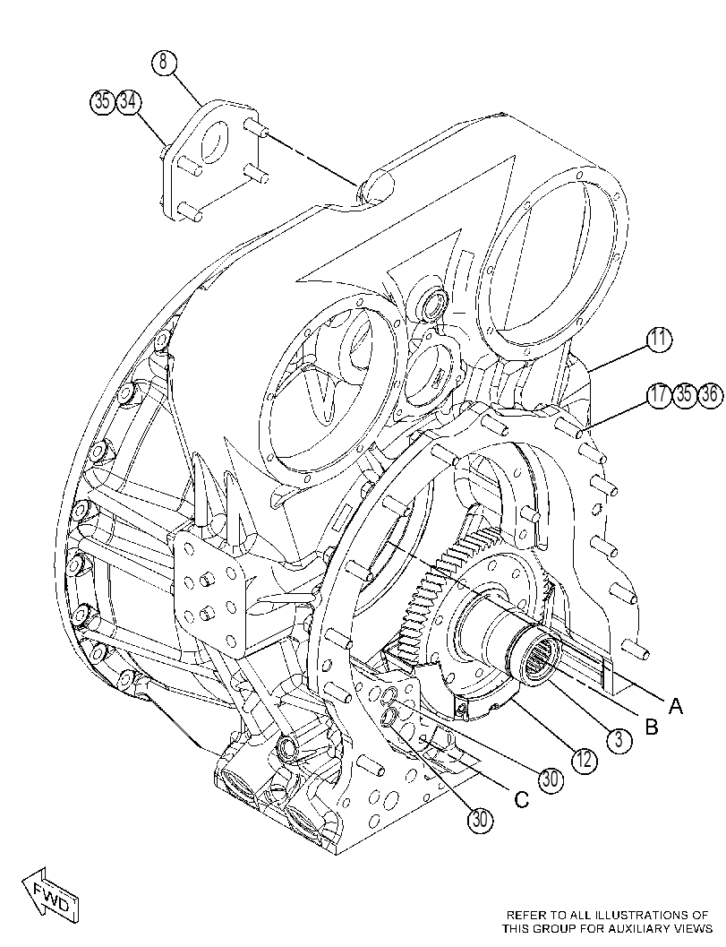 HOUSING GP-TORQUE CONVERTER 3736379 CAT