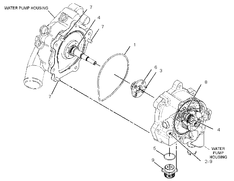PUMP AS-WATER 3443008 CAT