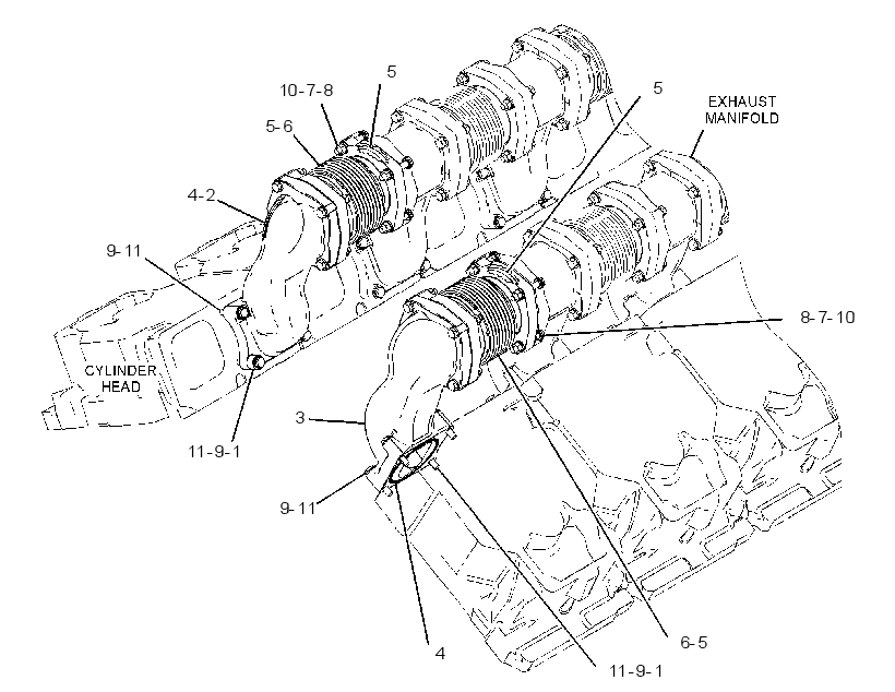 Коллектор выпускной 3814763 CAT