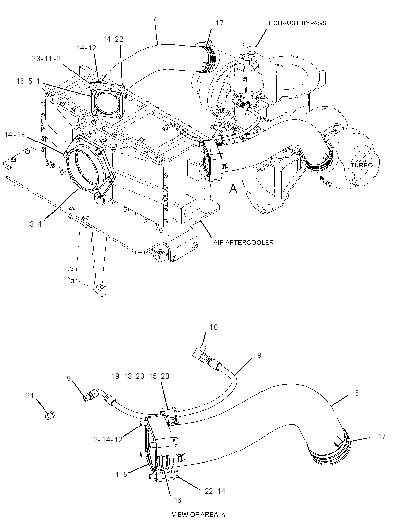LINES GP-AFTERCOOLER AIR 3856669 CAT