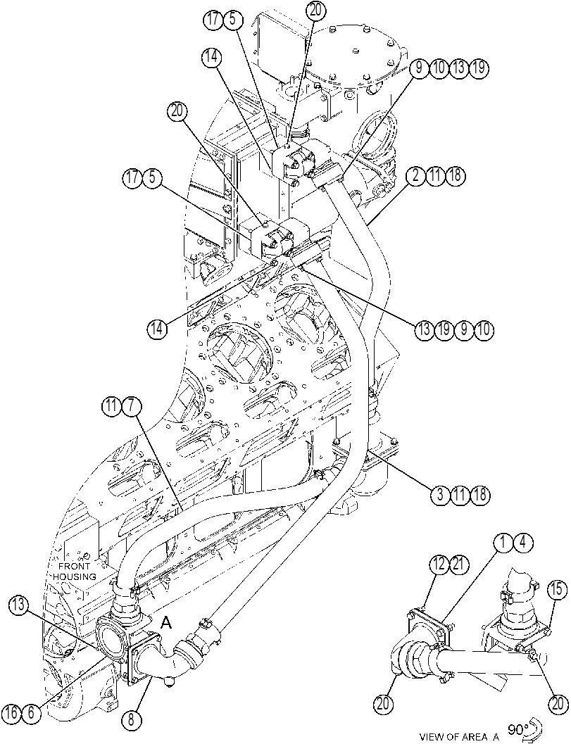LINES GP-AUXILIARY FRESH WATER 3839085 CAT