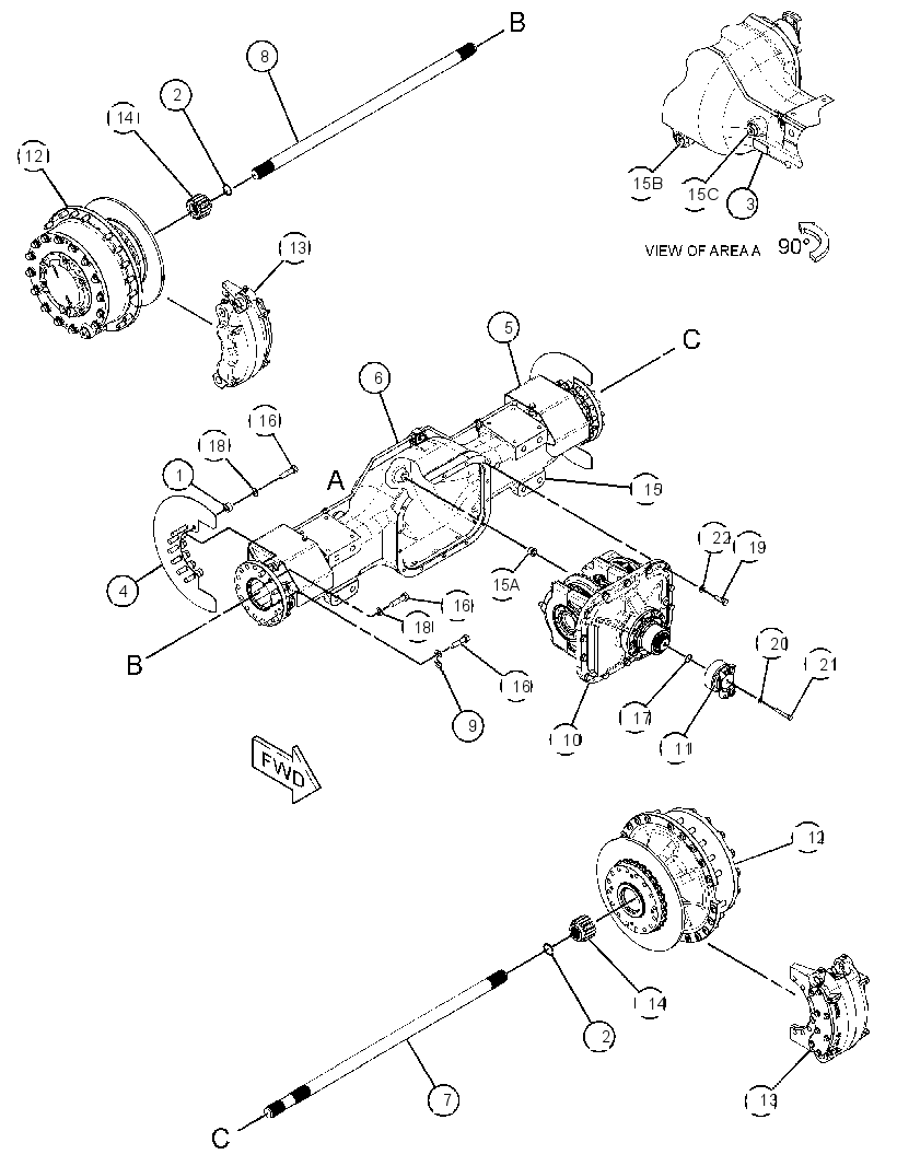 AXLE GP-DRIVE 4343821 CAT