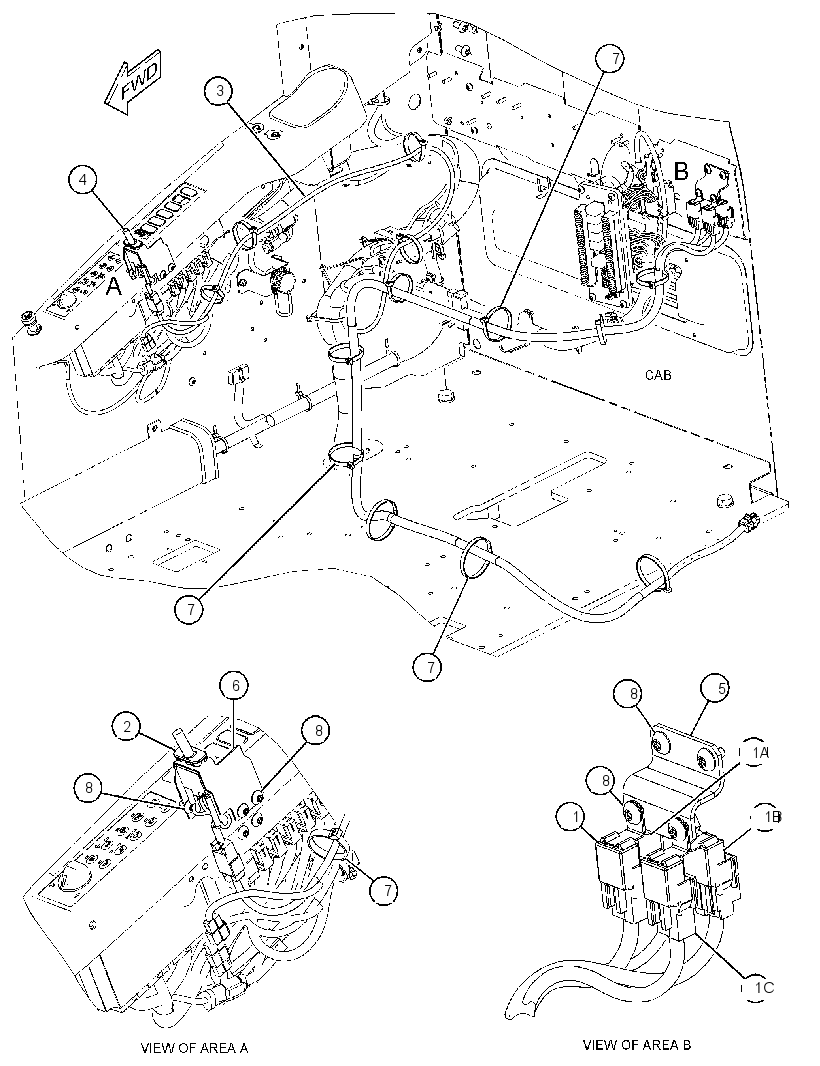Проводка кабины 4179820 CAT