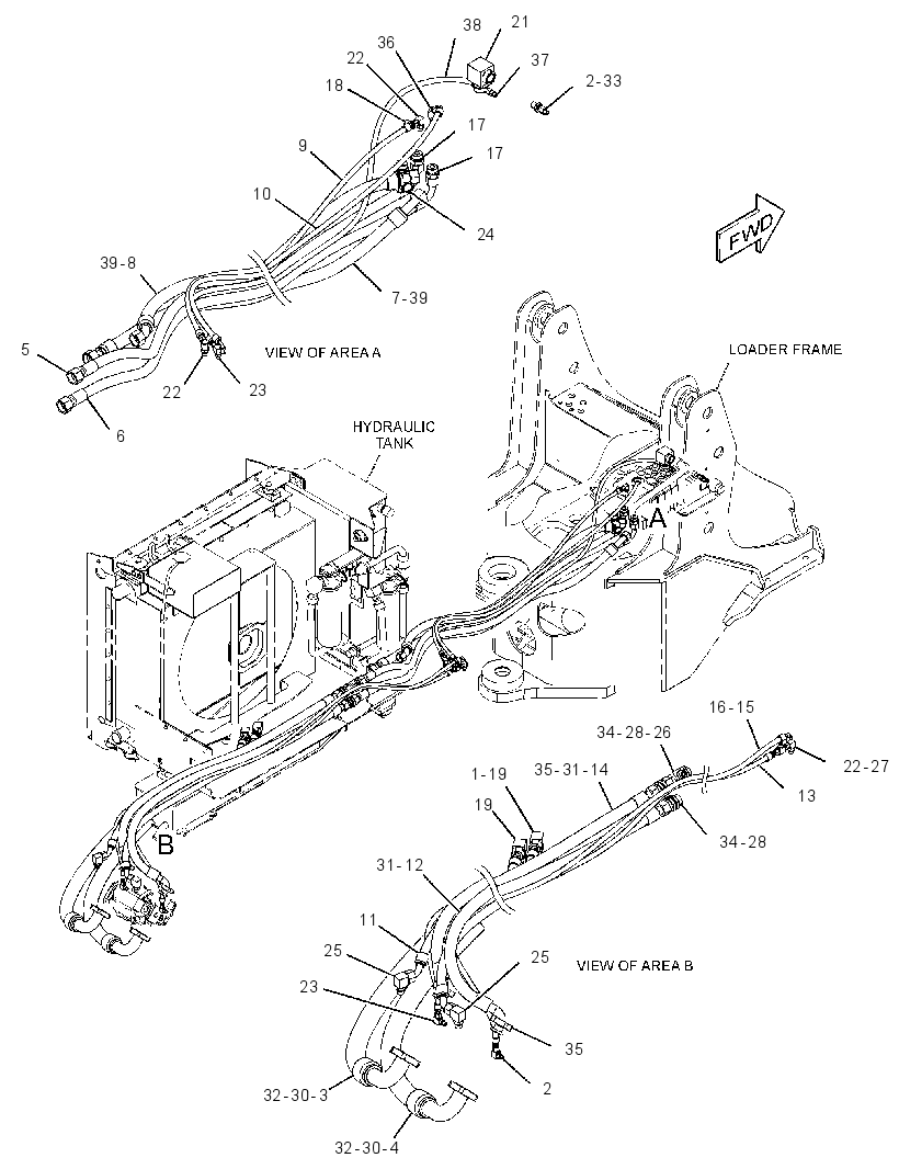 LINES GP-HYDRAULIC CONTROL 3733254 CAT