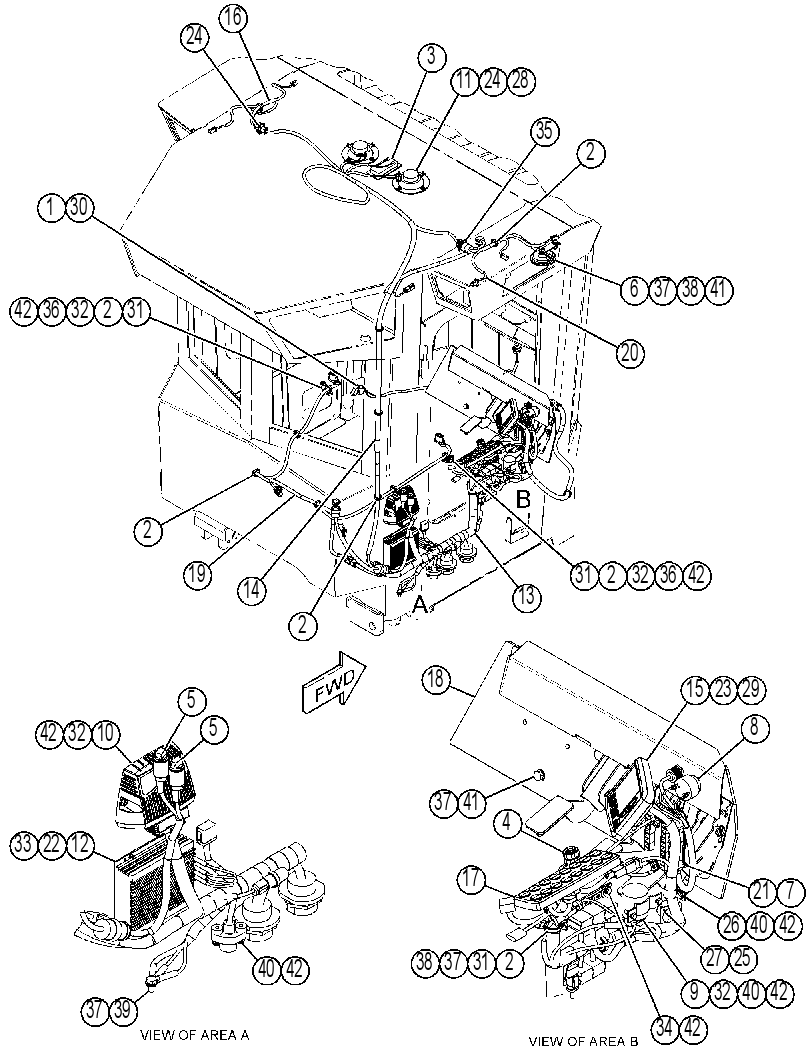 Проводка кабины 3519863 CAT