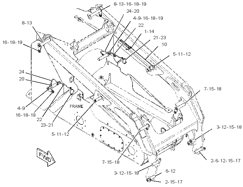 CYLINDER & MTG GP-LIFT ARM 3454899 CAT