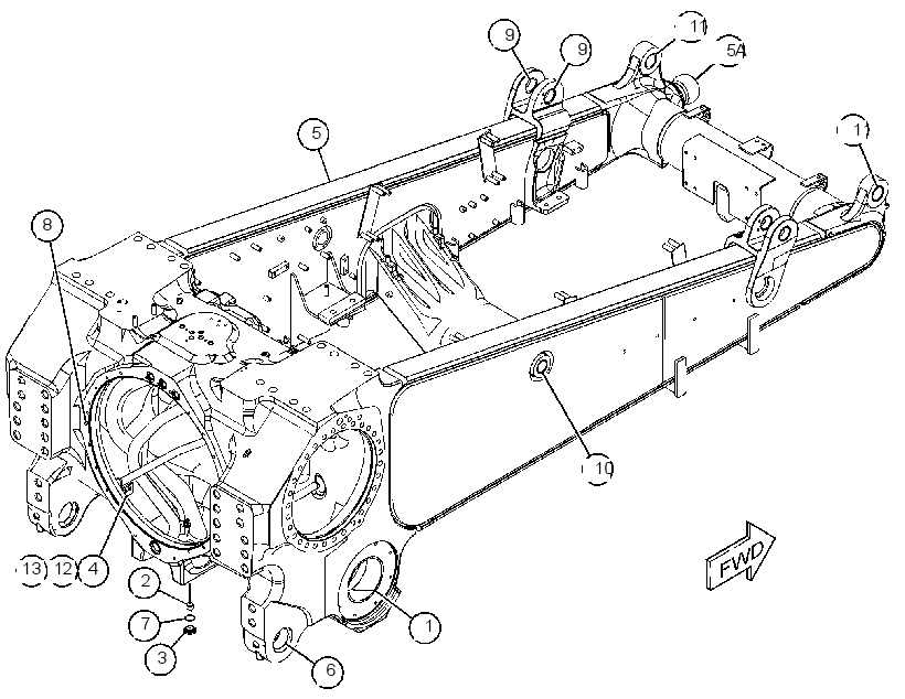 Корпус с рамой 3727045 CAT