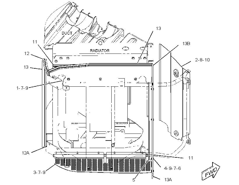 BAFFLE GP-RADIATOR 3705521 CAT