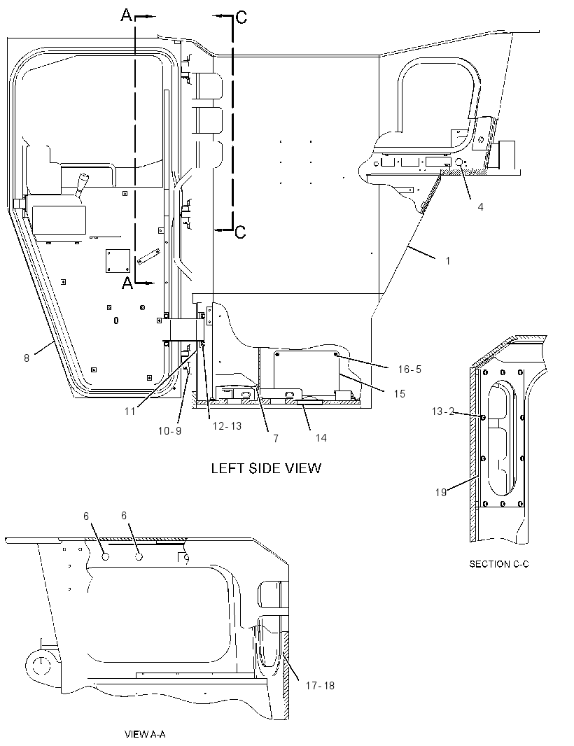 Кабина закрытая с ROPS 2152794 CAT