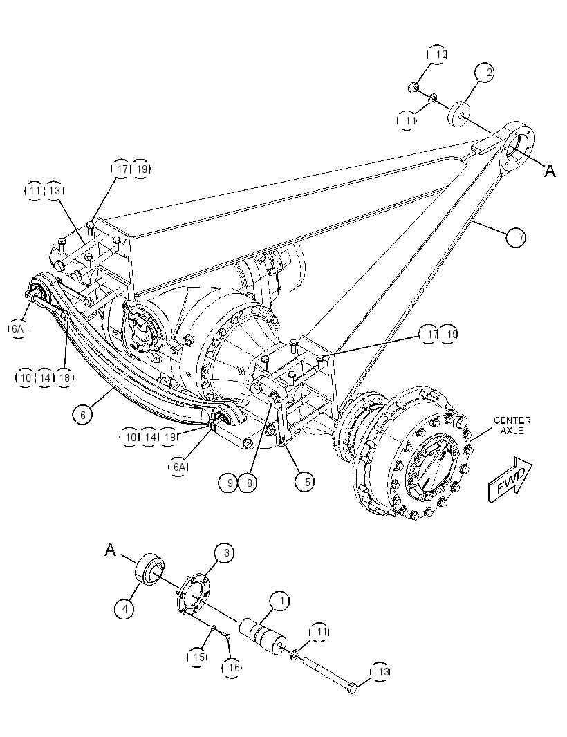 FRAME GP-CENTER SUSPENSION 3923175 CAT