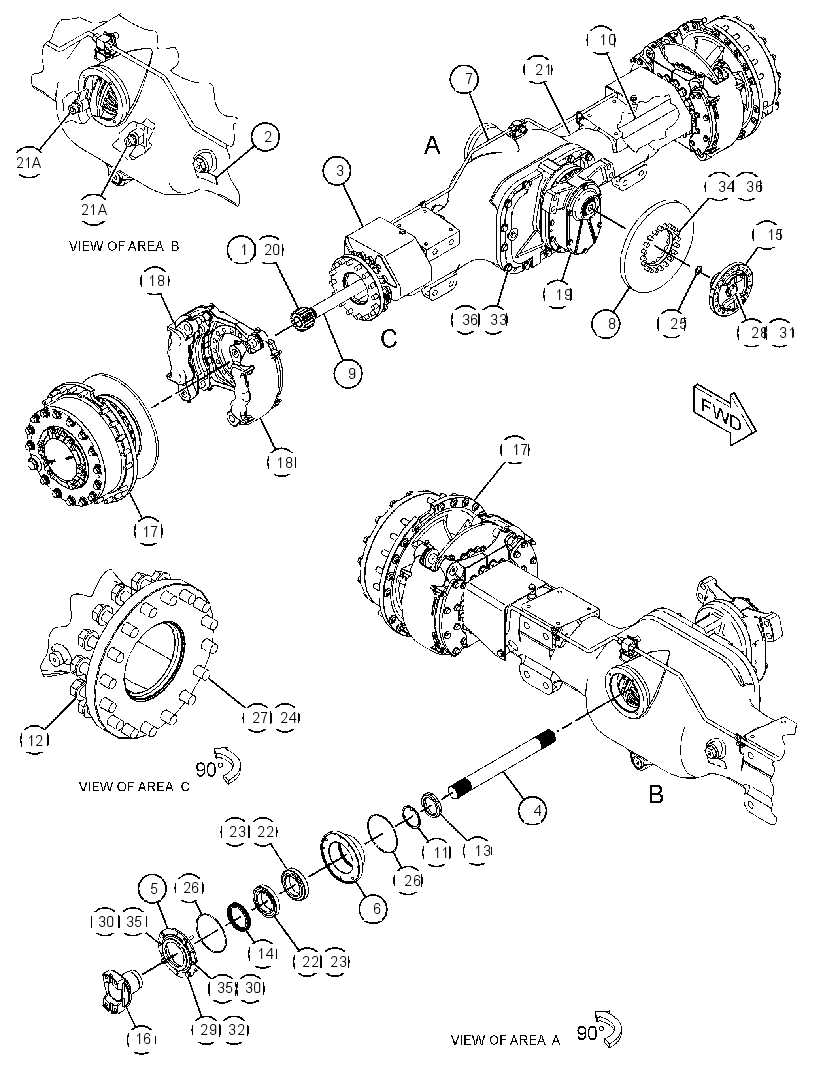 AXLE GP-DRIVE 4343820 CAT